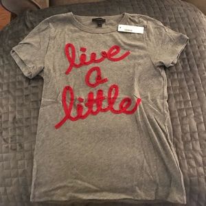 NWT J.Crew logo tee size small.